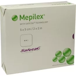 MEPILEX 5x5 cm-es habszivacs kötszer, 5 db