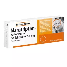 NARATRIPTAN-ratiopharm migrénre filmtabletta, 2 db