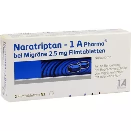 NARATRIPTAN-1A Pharma migrénre 2,5 mg filmtabletta, 2 db