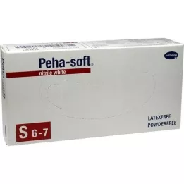 PEHA-SOFT nitril fehér Unt.Hands.non-sterile pf S, 100 db