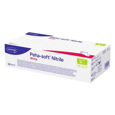 Peha Soft nitril fehér vizsgálókesztyű púdermentes nem steril M, 100 db