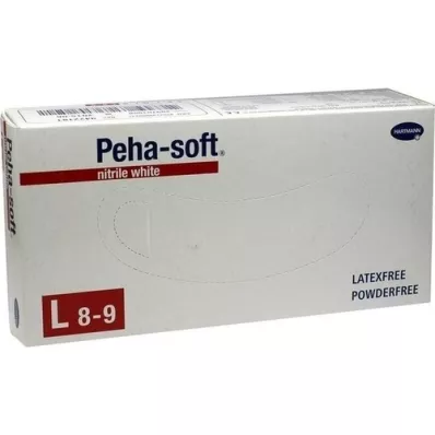 PEHA-SOFT nitril fehér Unt.Hands.unsteril pf L, 100 St