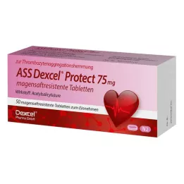 ASS Dexcel Protect 75 mg bélsavmentes tabletta, 50 db
