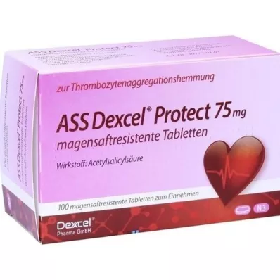 ASS Dexcel Protect 75 mg bélsavmentes tabletta, 100 db