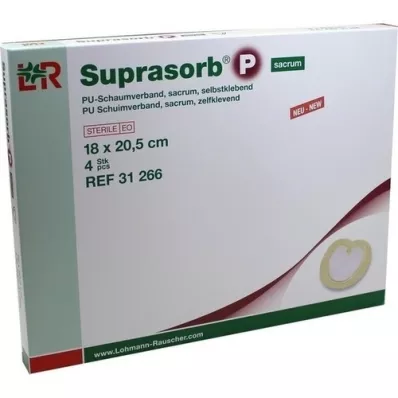 SUPRASORB P PU-Foam v.selfcl.sacrum 18x20,5 cm, 4 db