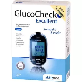 GLUCOCHECK Kiváló vércukormérő készlet mg/dl, 1 db