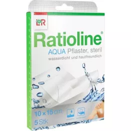 RATIOLINE aqua Shower Plaster Plus 10x15 cm steril, 5 db