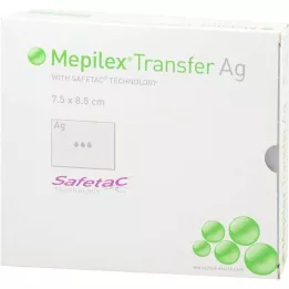 MEPILEX Transzfer Ag habkötszer 7,5x8,5 cm ster., 10 db