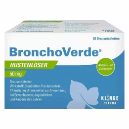 BRONCHOVERDE köhögéscsillapító 50 mg pezsgőtabletta, 20 db