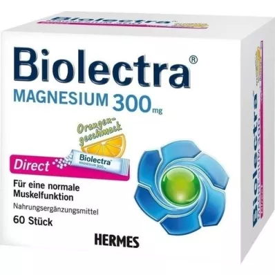 BIOLECTRA Magnézium 300 mg Direct Orange Sticks, 60 db