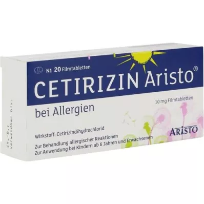 CETIRIZIN Aristo allergia kezelésére 10 mg filmtabletta, 20 db