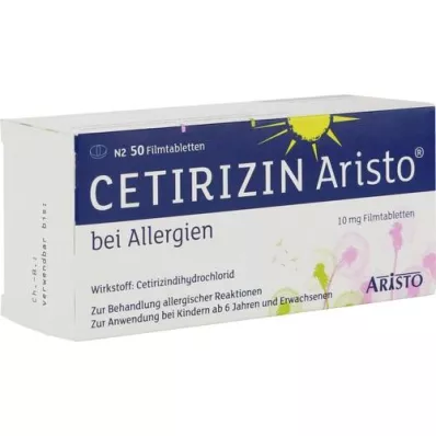 CETIRIZIN Aristo allergia kezelésére 10 mg filmtabletta, 50 db