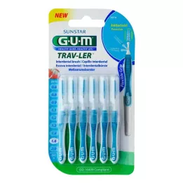 GUM TRAV-LER 1,6 mm-es fenyő kék interdental + 6 kupak, 6 db
