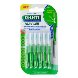 GUM TRAV-LER 1,1mm fenyő zöld interdentális+6kapocs, 6 db