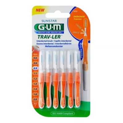 GUM Trav-Ler 0,9 mm-es gyertya narancssárga Intendent.+ 6 kupak, 6 db GUM Trav-Ler 0,9 mm-es gyertya narancssárga Intendent.+ 6 kupak, 6 db