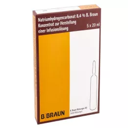 NATRIUMHYDROGENCARBONAT B.Braun 8,4%-os üveg, 5X20 ml