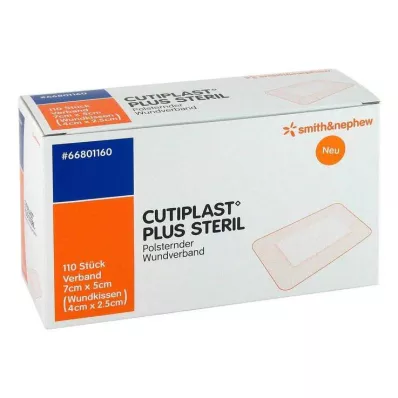 CUTIPLAST Plusz steril 5x7 cm-es kötszer, 110 db