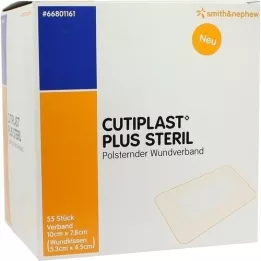 CUTIPLAST Plusz steril 7,8x10 cm-es kötszer, 55 db