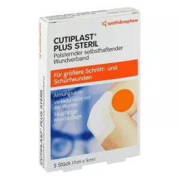 CUTIPLAST Plusz steril 5x7 cm-es kötszer, 5 db