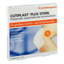 CUTIPLAST Plusz steril 7,8x10 cm-es kötszer, 5 db