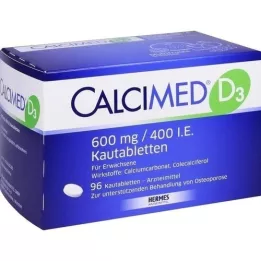 CALCIMED D3 600 mg/400 NE rágótabletta, 96 db