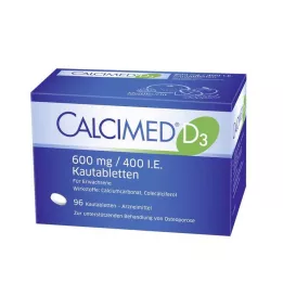 CALCIMED D3 600 mg/400 NE rágótabletta, 96 db