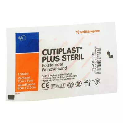 Cutiplast Plus steril 5x7 cm-es kötszer, 1 db Cutiplast Plus steril 5x7 cm-es kötszer, 1 db
