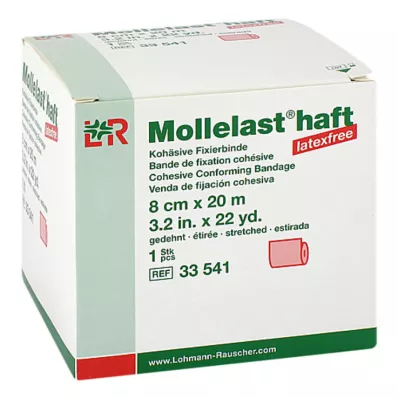 Mollelast ragasztó latex mentes 8cmx20m feszített piros, 1 db