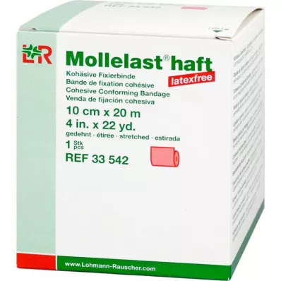 Mollelast ragasztó latex mentes 10cmx20m feszített piros, 1 db