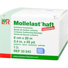 MOLLELAST ragtapasz latexmentes 6 cmx20 m kék, 1 db