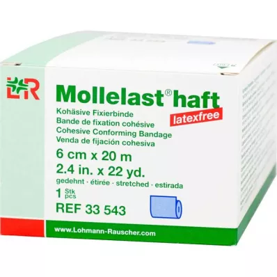 Mollelast ragasztó latexmentes 6cmx20m feszített kék, 1 db