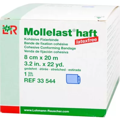 Mollelast ragasztó latexmentes 8cmx20m feszített kék, 1 db