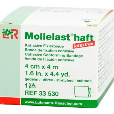 MOLLELAST öntapadós latexmentes kötszer 4 cmx4 m fehér, 1 db