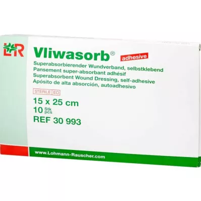 Vliwasorb öntapadó szuperabszorbens borogatás nagy nedvszívó képességű 15x25 cm, 10 db Vliwasorb öntapadó szuperabszorbens borogatás nagy nedvszívó képességű 15x25 cm, 10 db