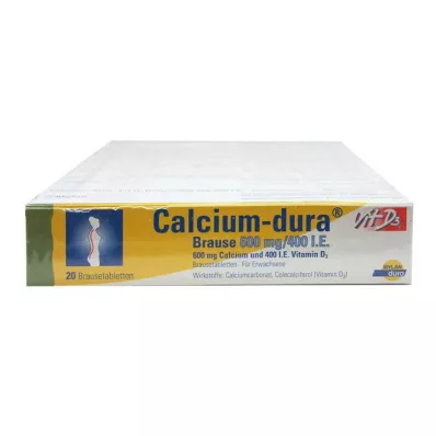 CALCIUM DURA Vit D3 pezsgő 600 mg/400 NE, 120 db
