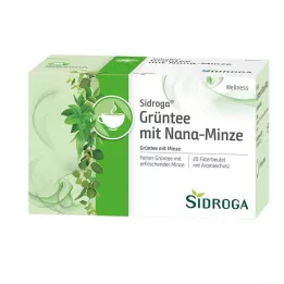 SIDROGA Wellness zöld tea Nana mentás filteres tasakkal, 20X1.5 g