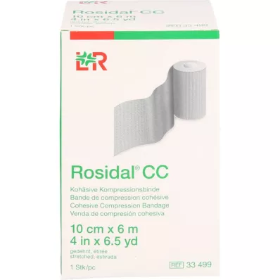 ROSIDAL CC Kohéziós kompressziós kötés 10 cm x 6 m, 1 db
