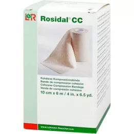 ROSIDAL CC Kohéziós kompressziós kötés 10 cm x 6 m, 1 db