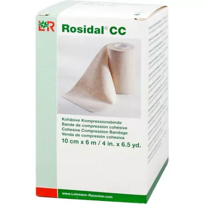 ROSIDAL CC Kohéziós kompressziós kötés 10 cm x 6 m, 1 db