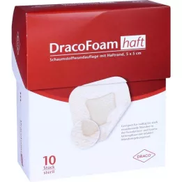 DRACOFOAM 5x5 cm-es habszivacs sebkötszer, 10 db