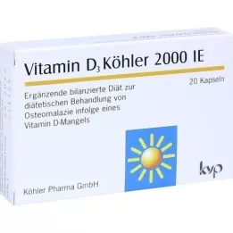 VITAMIN D3 KÖHLER 2000 NE kapszula, 20 db