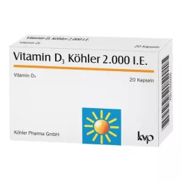 VITAMIN D3 KÖHLER 2000 NE kapszula, 20 db