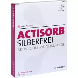 ACTISORB SILBERFREI 6,5x9,5 cm-es aktív szén, 10 db