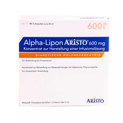Alpha Lipon Aristo 600 mg koncentrátum oldatos infúzióhoz, 5X24 ml