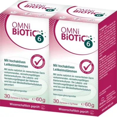 OMNI BiOTiC 6 por, dupla csomag, 2X60 g