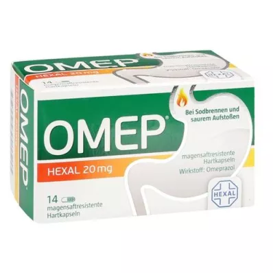 OMEP HEXAL 20 mg-os bélsavval bevont kemény kapszula, 14 db