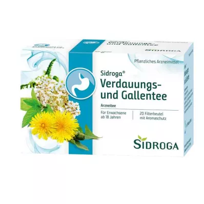 Sidroga emésztő és epe teafilter tasakok, 20X2,0 g