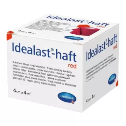 IDEALAST-színes ragtapasz 4 cmx4 m piros, 1 db