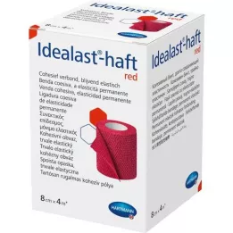 IDEALAST-színes ragtapasz 8 cm x 4 m piros, 1 db