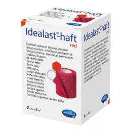 IDEALAST-színes ragtapasz 8 cm x 4 m piros, 1 db